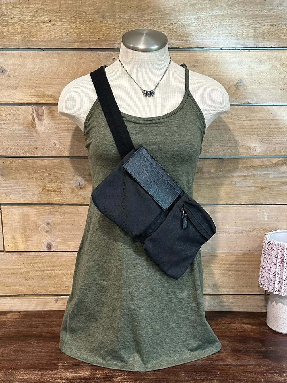 Authentic Gucci Black GG Canvas Belt Bag / Waist Bag | COA Included - Picture 1 of 16
